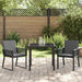 Set de masă pentru grădină 3 pcs Negru - WALTI WALTI