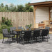 Set de masă pentru grădină 9 pcs Negru - WALTI WALTI