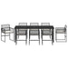 Set de masă pentru grădină 9 pcs Negru - WALTI WALTI