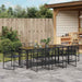 Set de masă pentru grădină 9 pcs Negru - WALTI WALTI