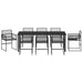 Set de masă pentru grădină 9 pcs Negru - WALTI WALTI