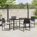 Set de masă pentru grădină 5 pcs Negru Rattan poli - WALTI WALTI