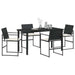 Set de masă pentru grădină 5 pcs Negru Rattan poli - WALTI WALTI
