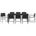 Set de masă pentru grădină 9 pcs Negru - WALTI WALTI