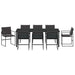 Set de masă pentru grădină 9 pcs Negru - WALTI WALTI