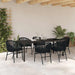 Set de masă pentru grădină 7 pcs Negru - WALTI WALTI