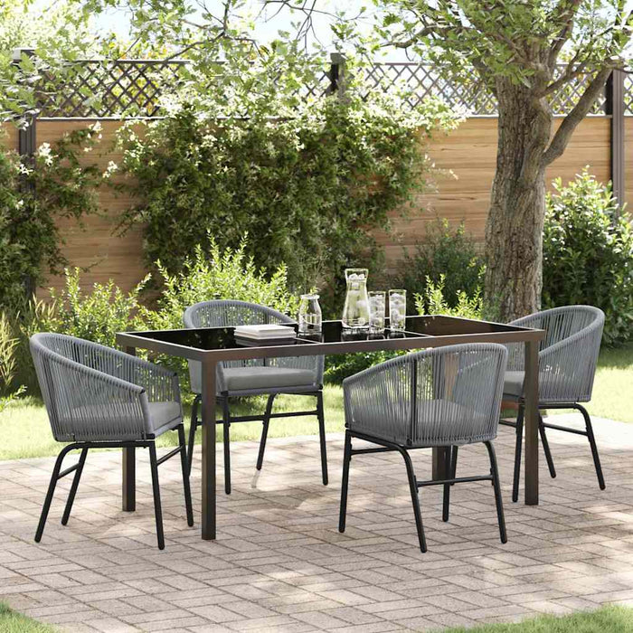 Set de masă pentru grădină 5 pcs Antracit - WALTI WALTI