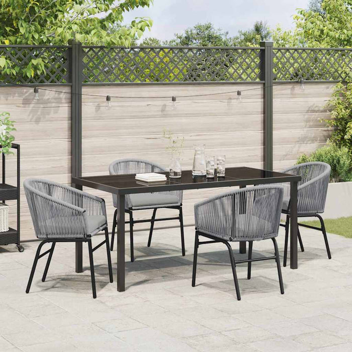 Set de masă pentru grădină 5 pcs Antracit - WALTI WALTI