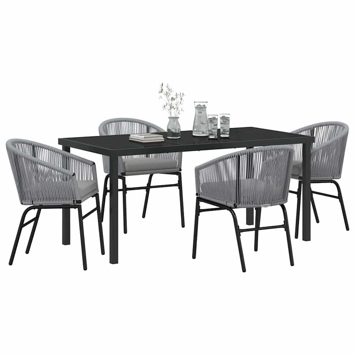 Set de masă pentru grădină 5 pcs Antracit - WALTI WALTI
