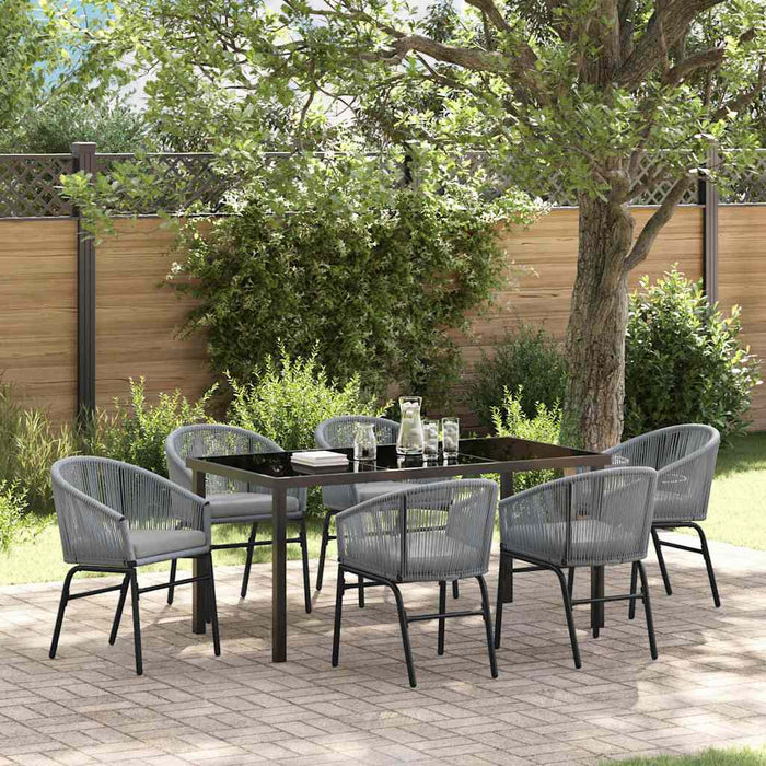 Set de masă pentru grădină 7 pcs Antracit - WALTI WALTI