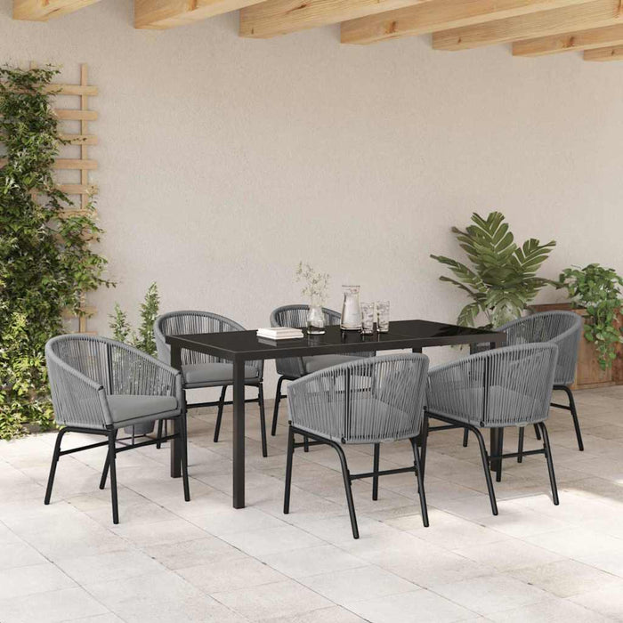Set de masă pentru grădină 7 pcs Antracit - WALTI WALTI