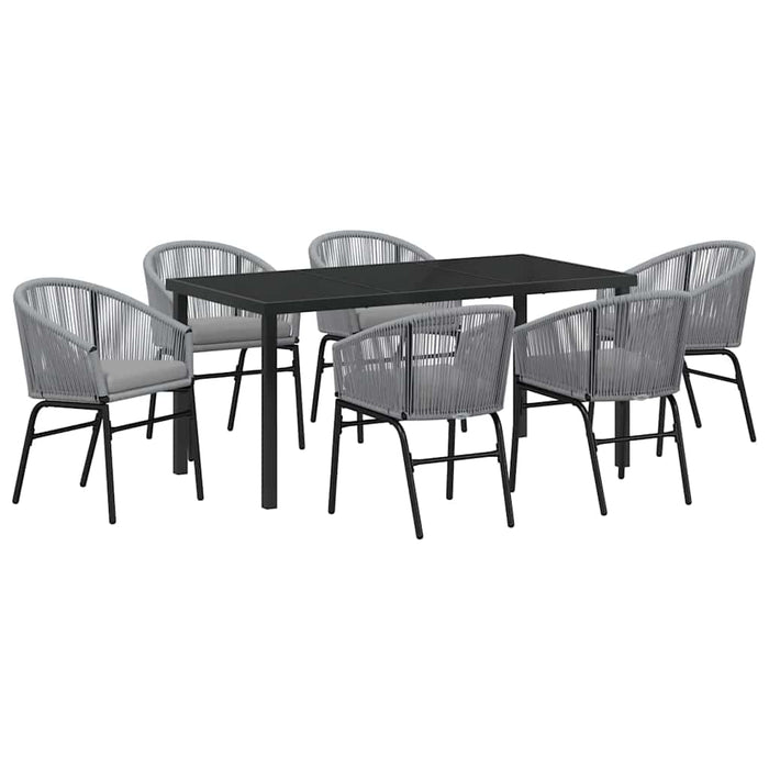 Set de masă pentru grădină 7 pcs Antracit - WALTI WALTI