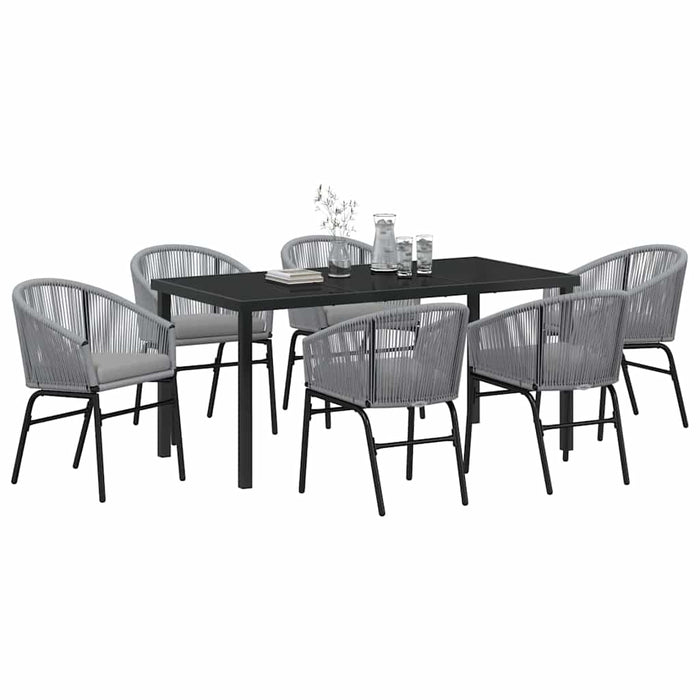 Set de masă pentru grădină 7 pcs Antracit - WALTI WALTI