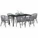 Set de masă pentru grădină 7 pcs Antracit - WALTI WALTI