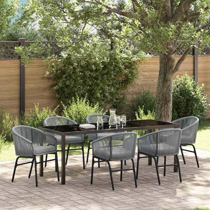 Set de masă pentru grădină 7 pcs Antracit - WALTI WALTI
