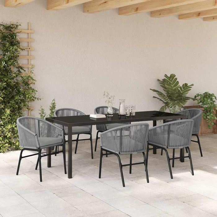 Set de masă pentru grădină 7 pcs Antracit - WALTI WALTI