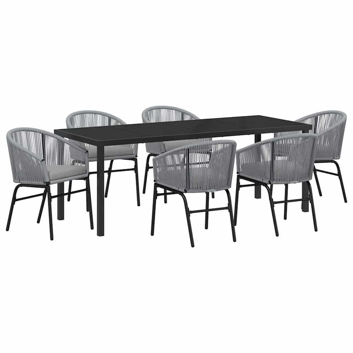 Set de masă pentru grădină 7 pcs Antracit - WALTI WALTI