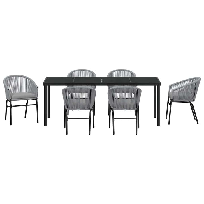 Set de masă pentru grădină 7 pcs Antracit - WALTI WALTI