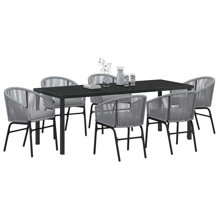 Set de masă pentru grădină 7 pcs Antracit - WALTI WALTI