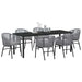 Set de masă pentru grădină 7 pcs Antracit - WALTI WALTI