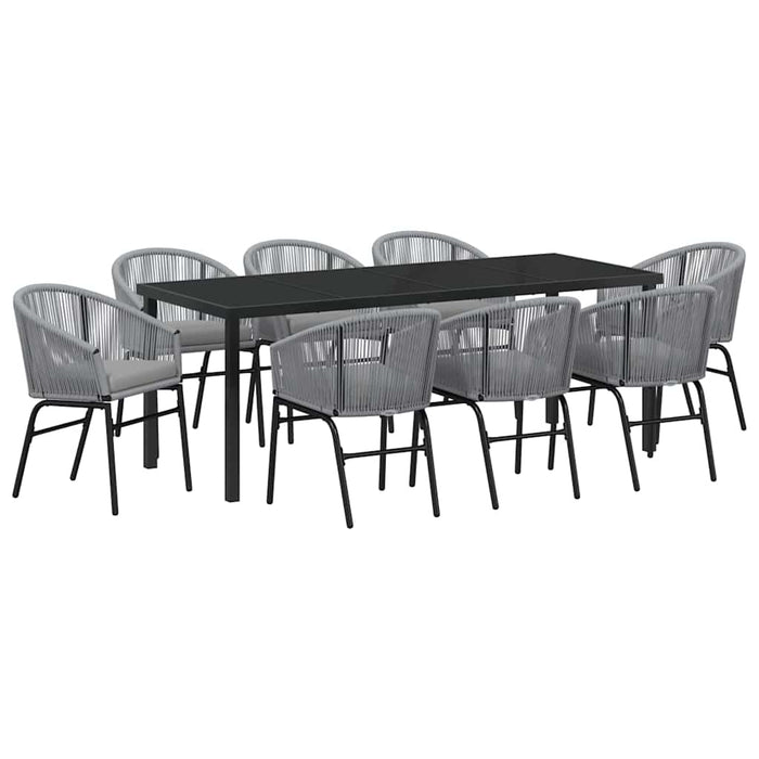 Set de masă pentru grădină 9 pcs Antracit - WALTI WALTI