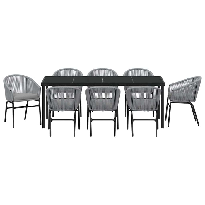 Set de masă pentru grădină 9 pcs Antracit - WALTI WALTI