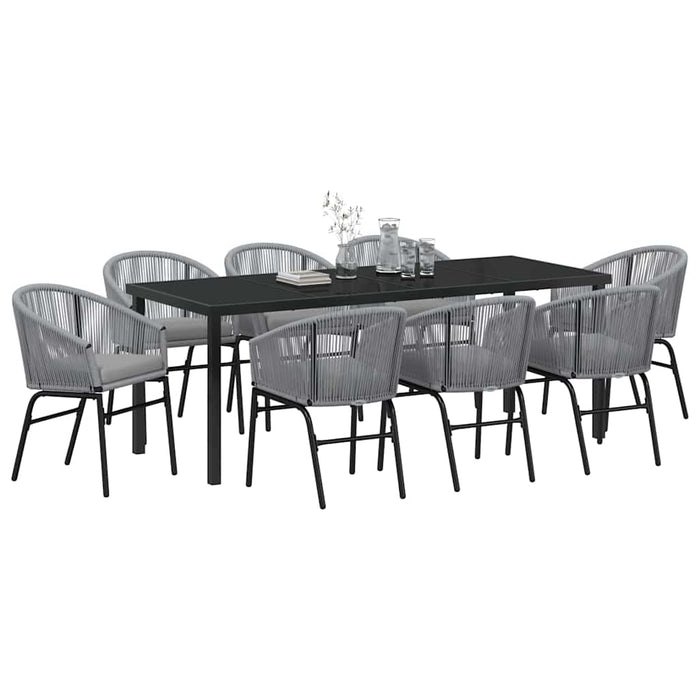 Set de masă pentru grădină 9 pcs Antracit - WALTI WALTI
