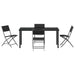 Set de masă pentru grădină 5 pcs Negru - WALTI WALTI