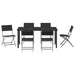 Set de masă pentru grădină 7 pcs Negru - WALTI WALTI