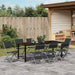 Set de masă pentru grădină 9 pcs Negru - WALTI WALTI