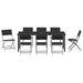 Set de masă pentru grădină 9 pcs Negru - WALTI WALTI