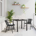 Set de masă pentru grădină 3 pcs Negru Rattan poli - WALTI WALTI