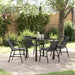 Set de masă pentru grădină 5 pcs Negru Rattan poli - WALTI WALTI