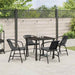 Set de masă pentru grădină 5 pcs Negru Rattan poli - WALTI WALTI
