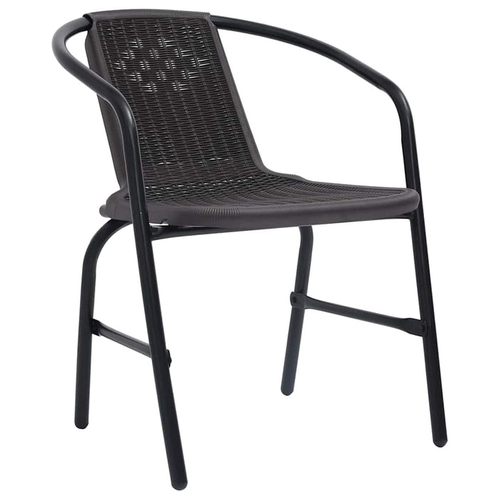 Set de masă pentru grădină 5 pcs Negru Rattan poli - WALTI WALTI