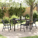 Set de masă pentru grădină 5 pcs Negru Rattan poli - WALTI WALTI