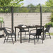Set de masă pentru grădină 5 pcs Negru Rattan poli - WALTI WALTI