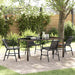 Set de masă pentru grădină 5 pcs Negru - WALTI WALTI
