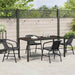 Set de masă pentru grădină 5 pcs Negru - WALTI WALTI