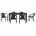 Set de masă pentru grădină 7 pcs Negru - WALTI WALTI
