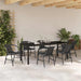 Set de masă pentru grădină 7 pcs Negru - WALTI WALTI