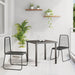 Scaune exterioare negre 3 pcs Negru 80 x 80 x 73 cm - WALTI WALTI