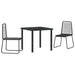 Scaune exterioare negre 3 pcs Negru 80 x 80 x 73 cm - WALTI WALTI