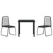 Scaune exterioare negre 3 pcs Negru 80 x 80 x 73 cm - WALTI WALTI