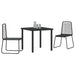 Scaune exterioare negre 3 pcs Negru 80 x 80 x 73 cm - WALTI WALTI