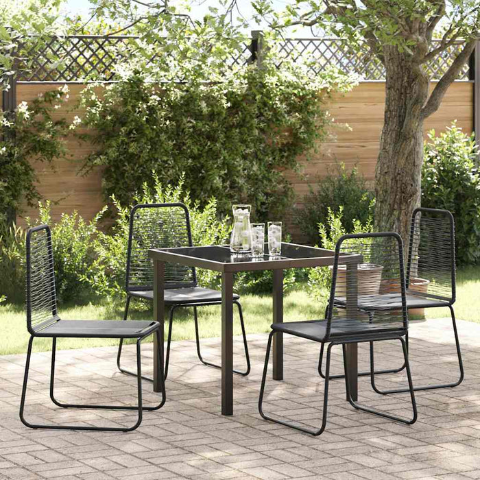 Set de masă pentru grădină 5 pcs Negru - WALTI WALTI