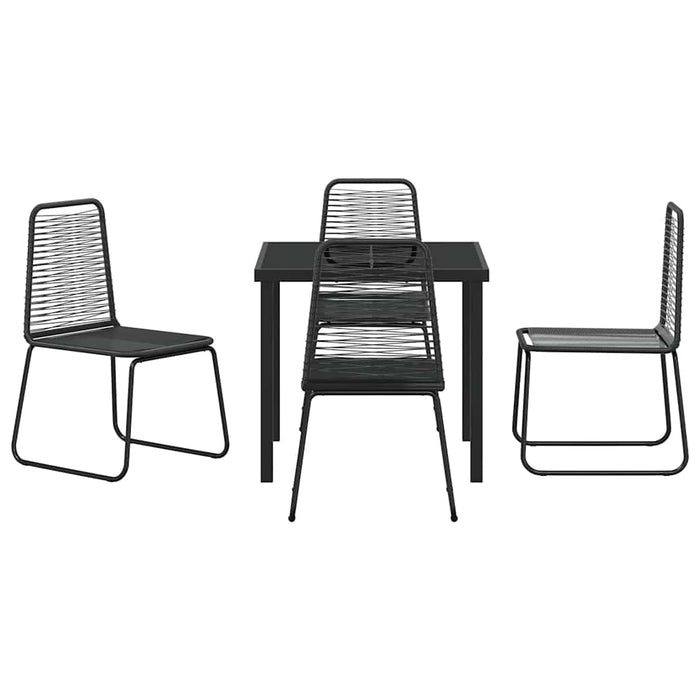 Set de masă pentru grădină 5 pcs Negru - WALTI WALTI