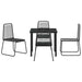 Set de masă pentru grădină 5 pcs Negru - WALTI WALTI