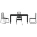 Set de masă pentru grădină 5 pcs Negru - WALTI WALTI