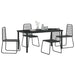 Set de masă pentru grădină 5 pcs Negru - WALTI WALTI
